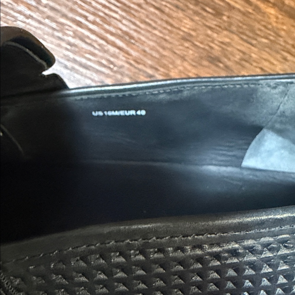 Vince Black Perforated Slip-On Sneakers with White Sole - Picture 7 of 9